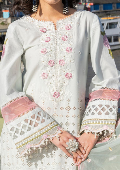 Meem | Luxury Eid Lawn 24 | MD-09 LIGHT BLUE - Ladies Clothes 