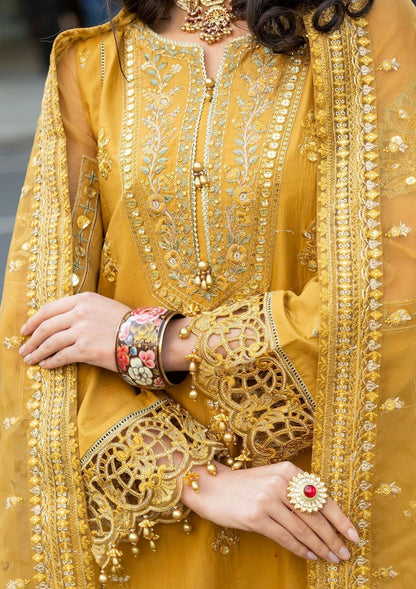 Meem | Luxury Eid Lawn 24 | MD-03 MUSTARD - Ladies Clothes 