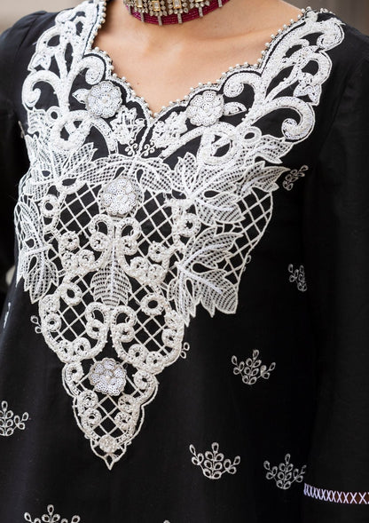 Meem | Luxury Eid Lawn 24 | MD-01 BLACK - Ladies Clothes 