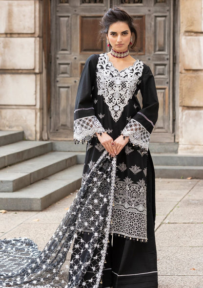 Meem | Luxury Eid Lawn 24 | MD-01 BLACK - Ladies Clothes 
