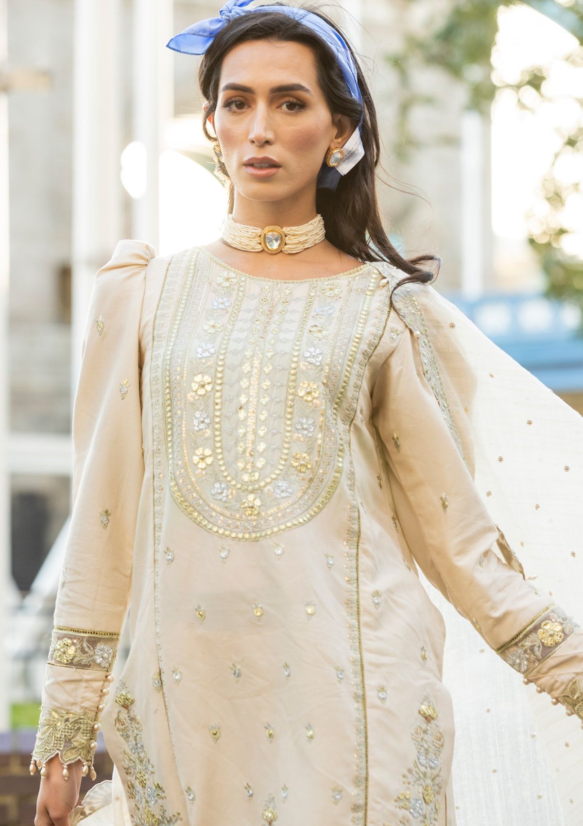 Meem | Luxury Eid Lawn 24 | MD-04 LIGHT SKIN - Ladies Clothes 