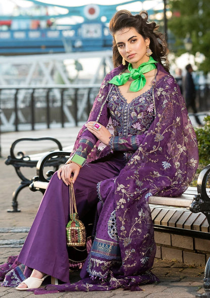 Meem | Luxury Eid Lawn 24 | MD-06 PURPLE - Ladies Clothes 
