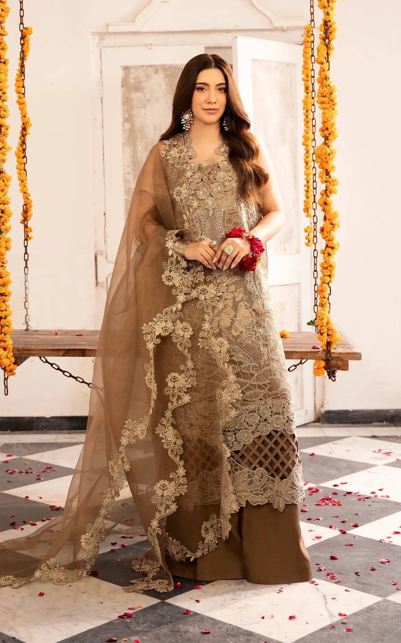 Asifa and Nabeel | Sunehri Eid 25 | Mehrunisa-(SEF25-07) by Maria Faisal - Registered Vendor of : Asifa and Nabeel - type : Ladies Clothes - 100% original wedding dresses