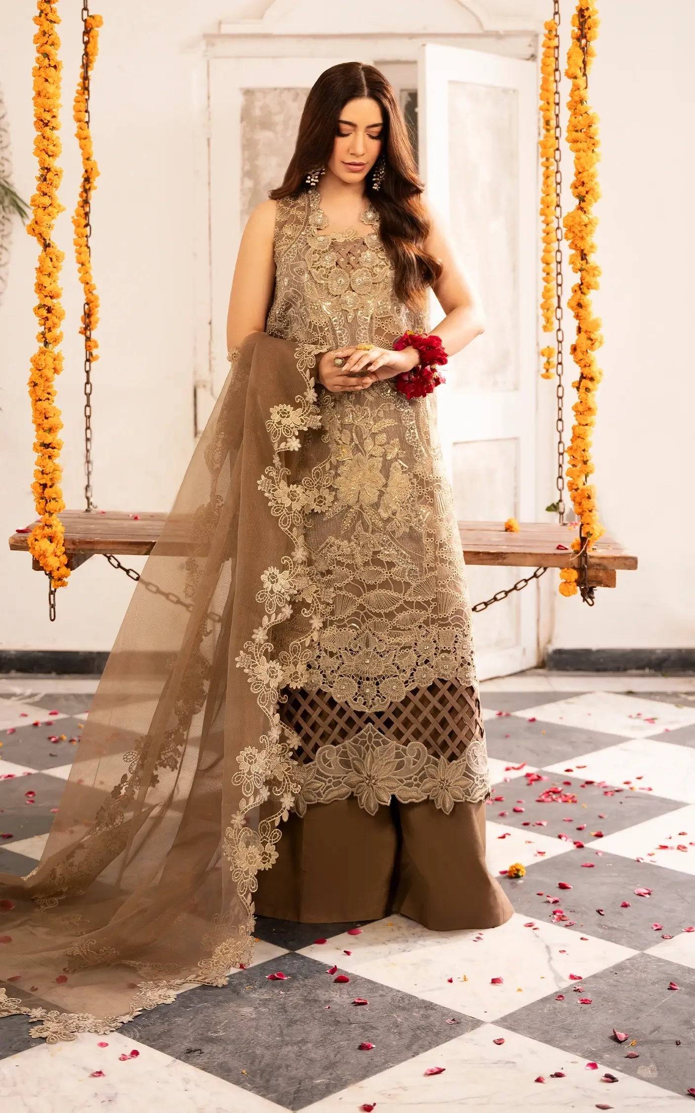 Asifa and Nabeel | Sunehri Eid 25 | Mehrunisa-(SEF25-07) by Maria Faisal - Registered Vendor of : Asifa and Nabeel - type : Ladies Clothes - 100% original wedding dresses