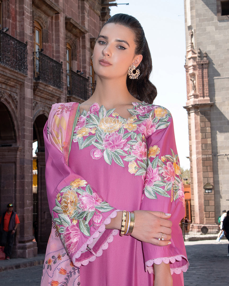 Mushq | Odyssey Lawn 26 | Meredith - Luxury Dress - available at Maria Faisal in UK and USA.