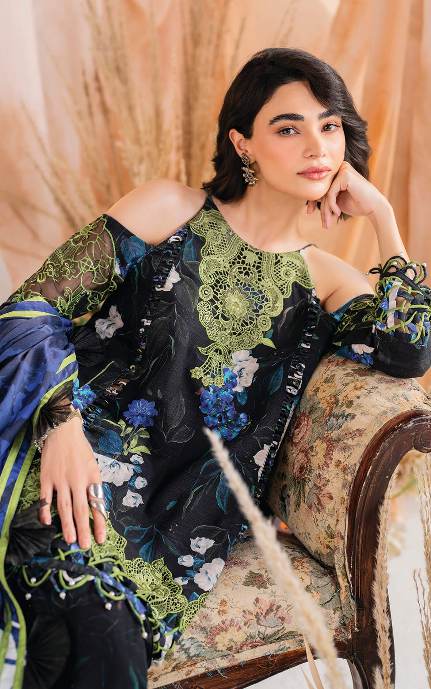 Asifa and Nabeel | Winter Meraki 24 | Midnight-MW-02 - Designer Dress with Intricate embroidery and embellishments. Shop elegent wedding dress at Maria Faisal.