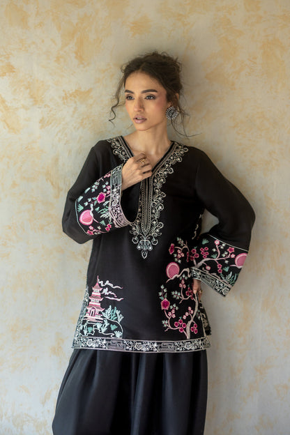 Zainab Chottani | Summer Edition 26 | Midnight Reverie - Formal Dress - available at Maria Faisal in UK and USA.