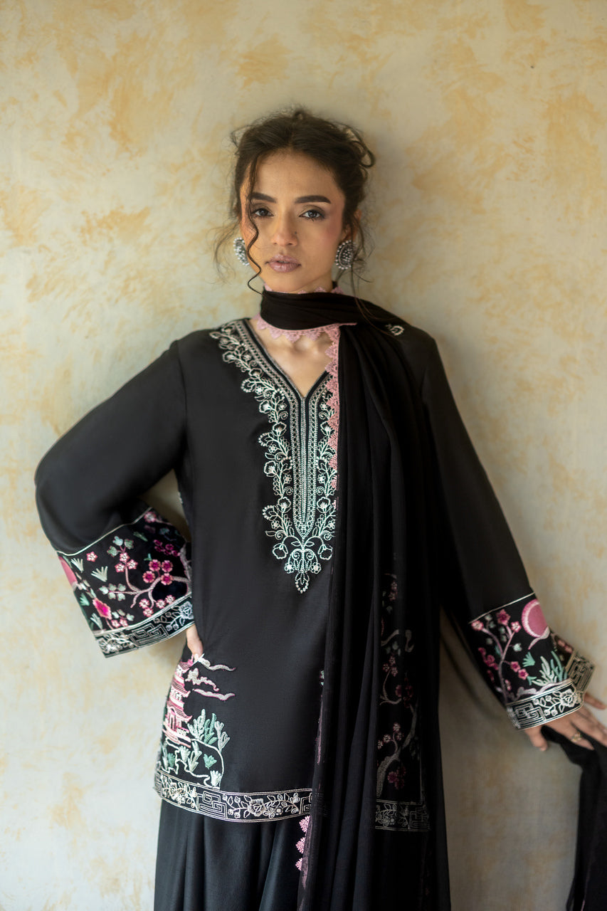 Zainab Chottani | Summer Edition 26 | Midnight Reverie - Formal Dress - available at Maria Faisal in UK and USA.