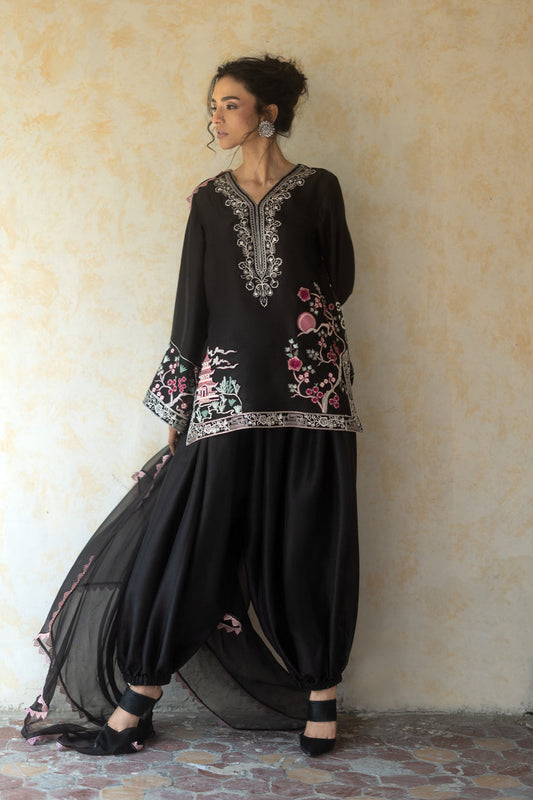 Zainab Chottani | Summer Edition 26 | Midnight Reverie - Formal Dress - available at Maria Faisal in UK and USA.