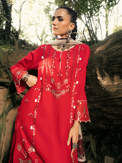 Hemstitch | The Garden Lawn | Midnight Rose - Ladies Clothes - Maria Faisal