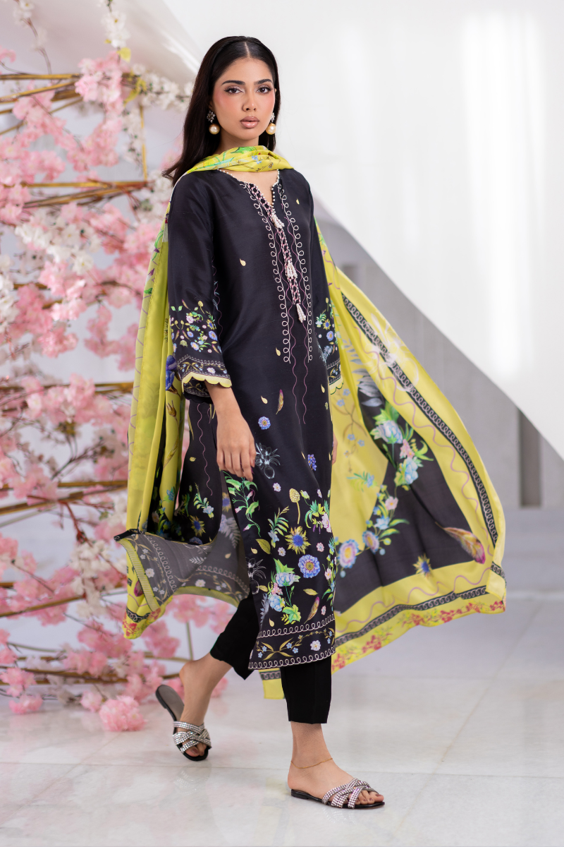 Mina Hasan | Signature Pret | Spring Night - Luxury Dress - available at Maria Faisal in UK and USA.
