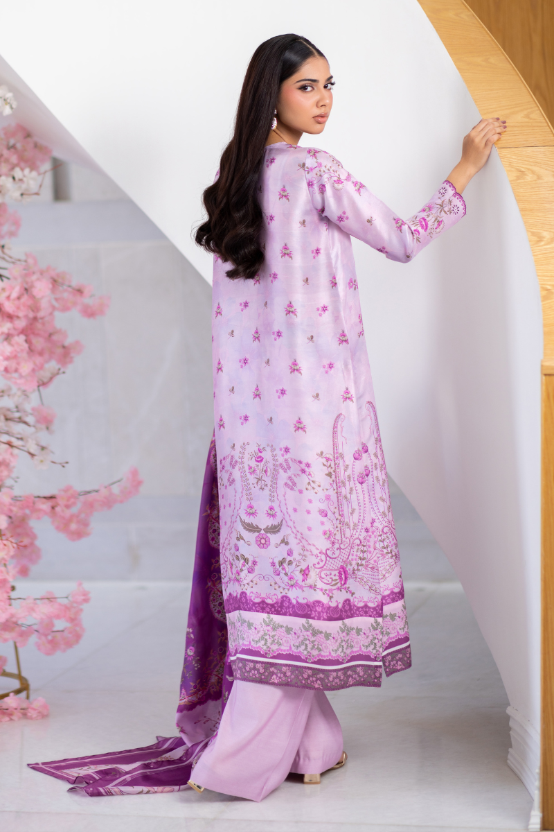 Mina Hasan | Signature Pret | Soft Mauve - Luxury Dress - available at Maria Faisal in UK and USA.