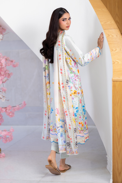 Mina Hasan | Signature Pret | Blue Lush - Luxury Dress - available at Maria Faisal in UK and USA.