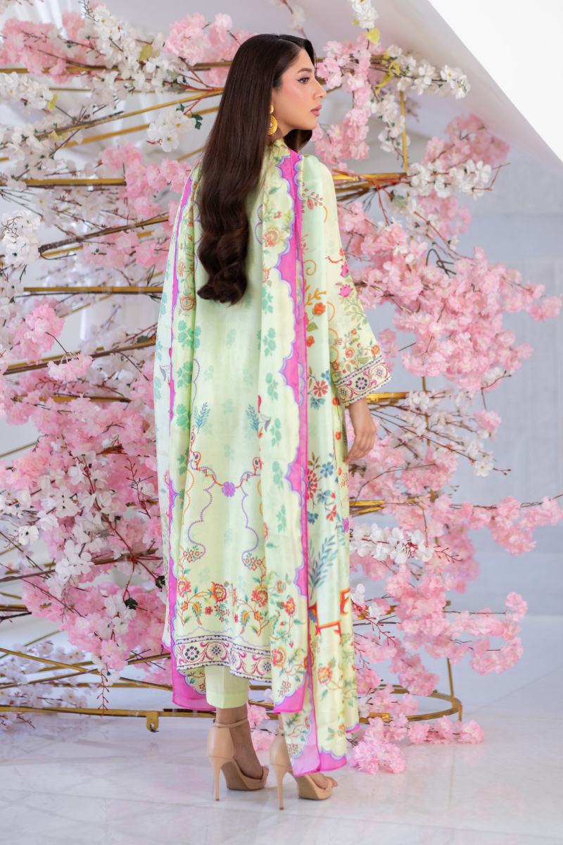 Mina Hasan | Signature Pret | Cora Flora - Luxury Dress - available at Maria Faisal in UK and USA.
