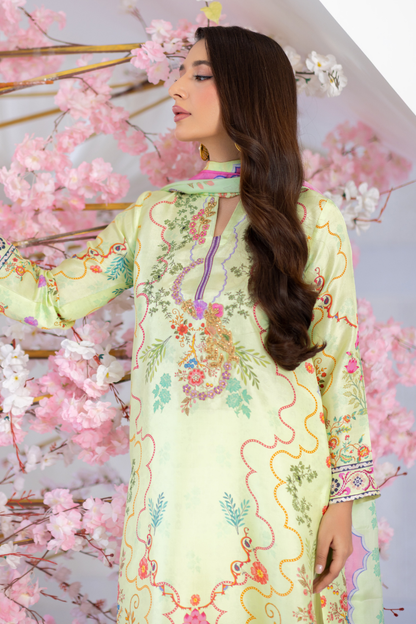 Mina Hasan | Signature Pret | Cora Flora - Luxury Dress - available at Maria Faisal in UK and USA.