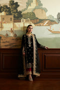 Mina Hassan | Velvet Luxe |  Jahan - Designer Dress with Intricate embroidery and embellishments. Shop elegent wedding dress at Maria Faisal.