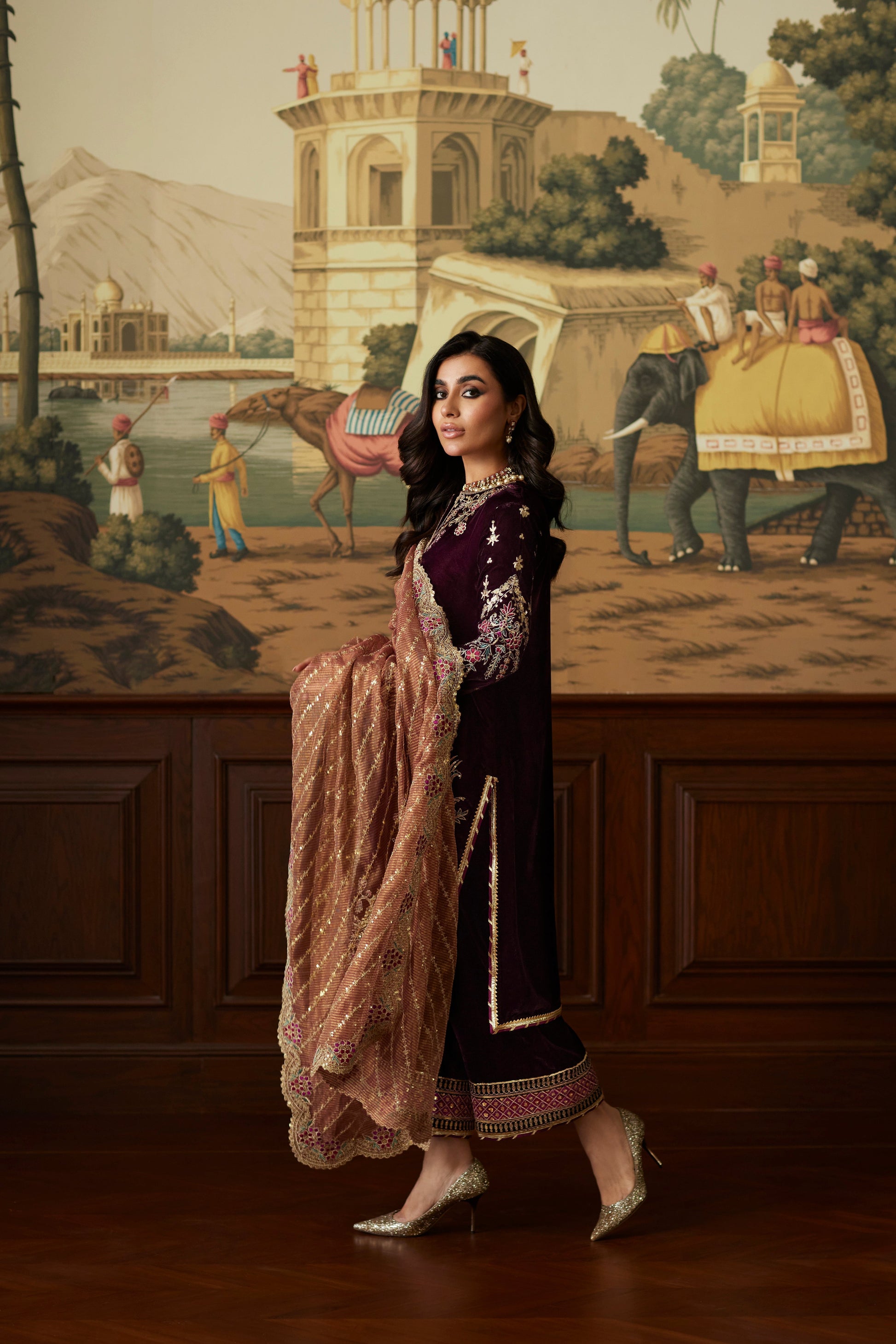 Mina Hassan | Velvet Luxe |  Ayesha - Ladies Clothes - Maria Faisal