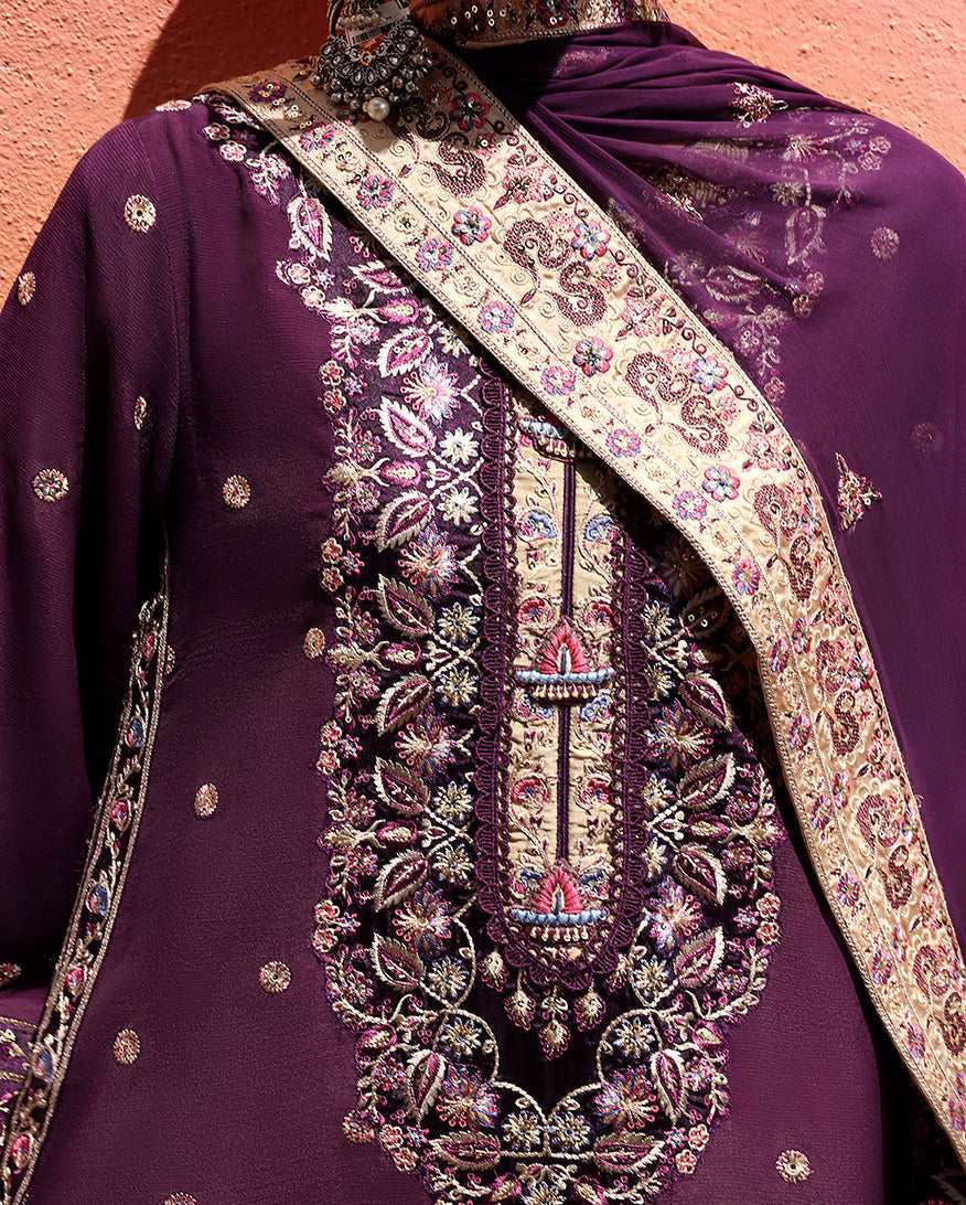 Mushq | Nuvera Raw Silk 26 | Minerva - Luxury Dress - available at Maria Faisal in UK and USA.
