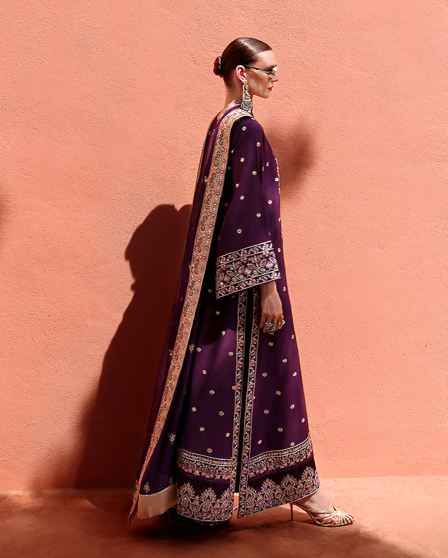 Mushq | Nuvera Raw Silk 26 | Minerva - Luxury Dress - available at Maria Faisal in UK and USA.