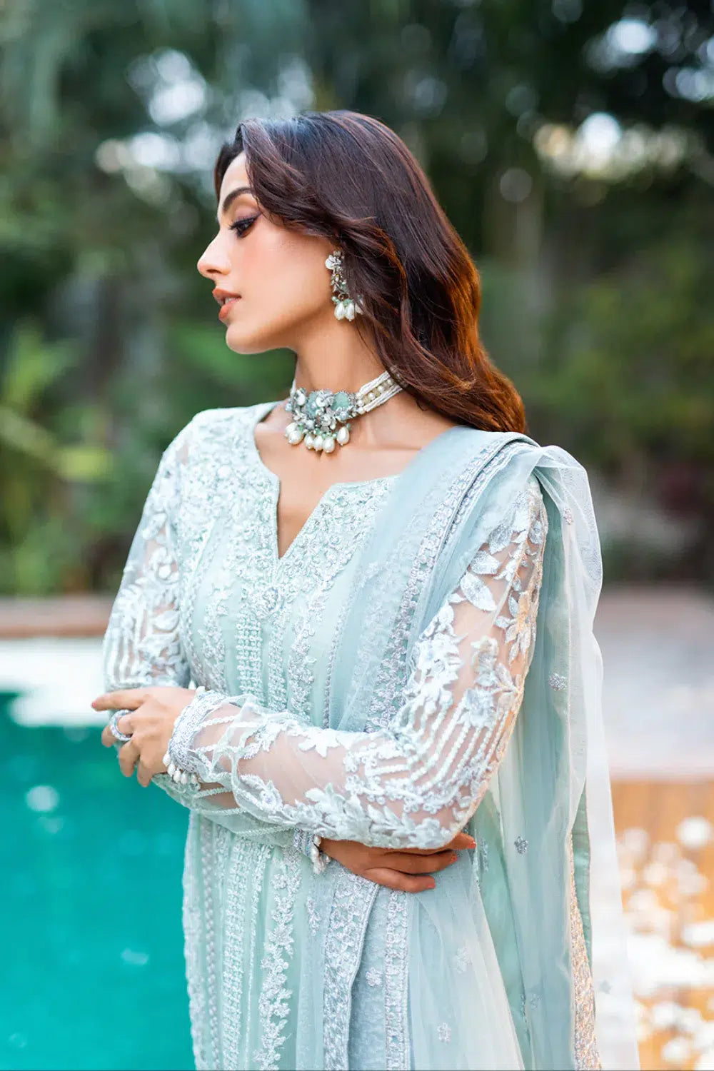 Azure | Embroidered Formals | Mint Breeze