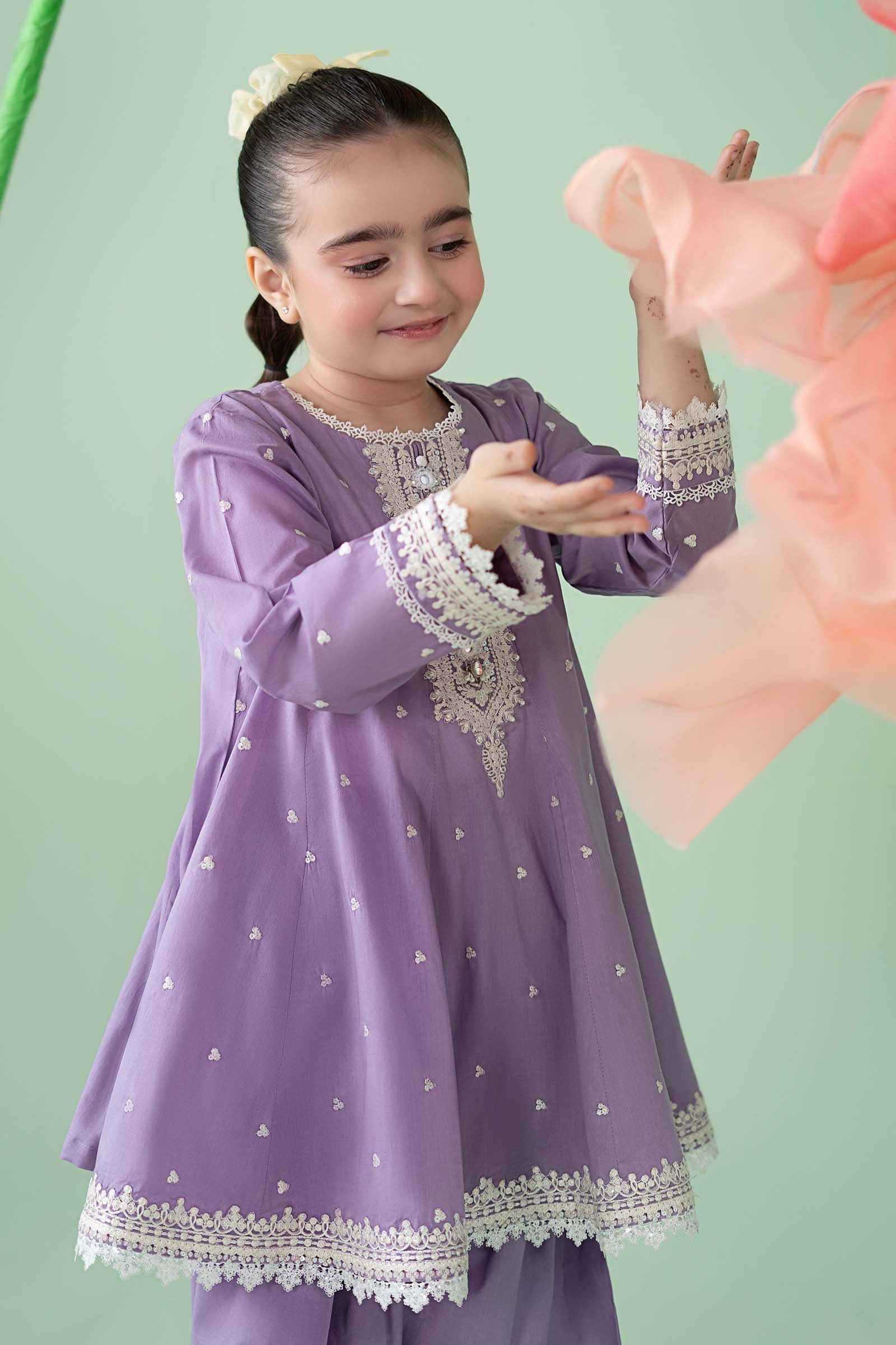 3 Piece Embroidered Lawn Suit - Kids Clothes - available at Maria Faisal in UK and USA