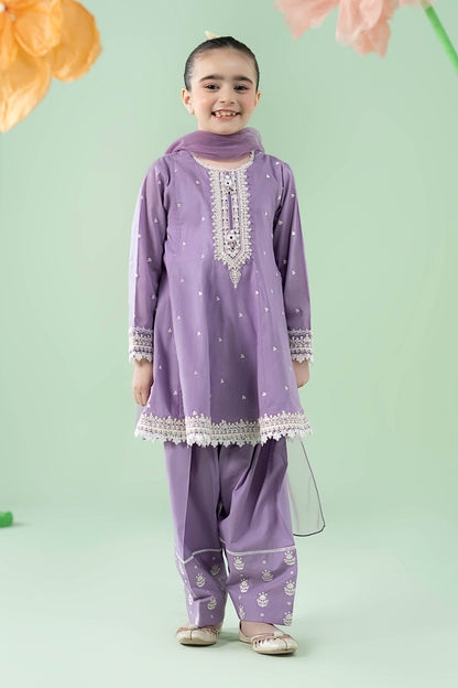 3 Piece Embroidered Lawn Suit - Kids Clothes - available at Maria Faisal in UK and USA