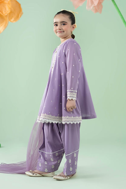 3 Piece Embroidered Lawn Suit - Kids Clothes - available at Maria Faisal in UK and USA