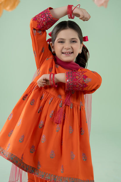 3 Piece Printed Lawn Suit - Kids Clothes - available at Maria Faisal in UK and USA