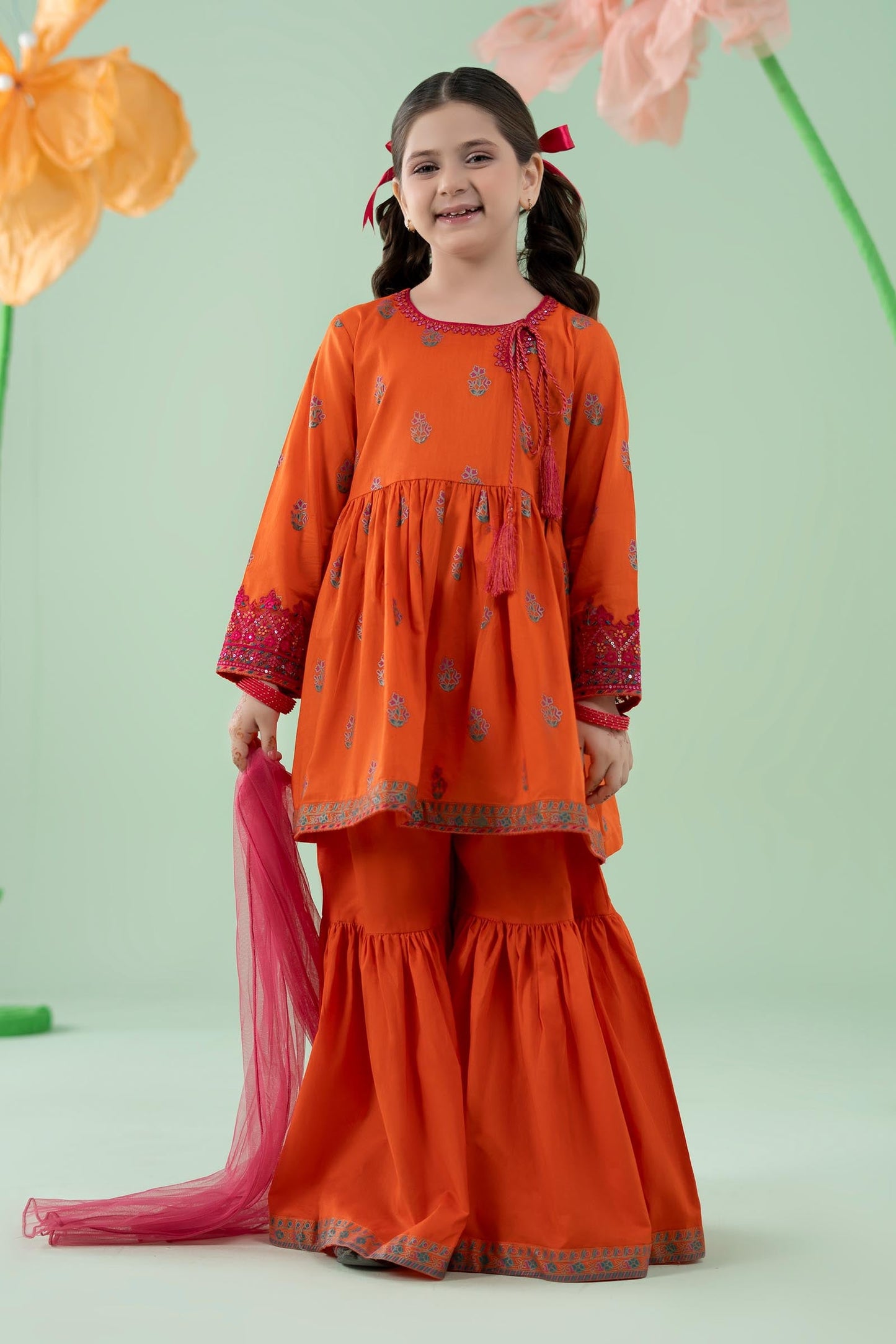 3 Piece Printed Lawn Suit - Kids Clothes - available at Maria Faisal in UK and USA