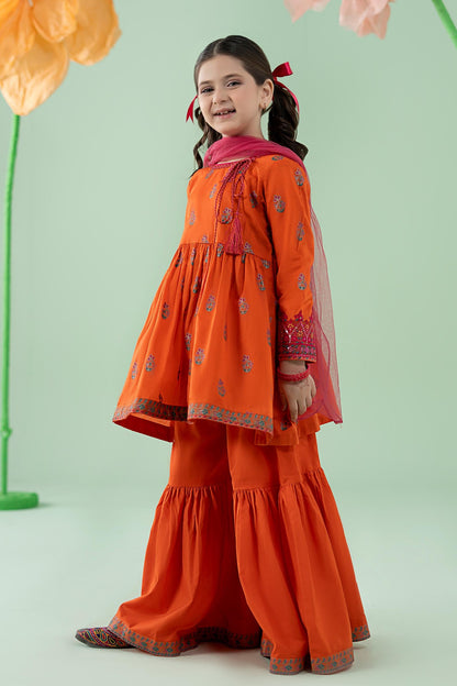 3 Piece Printed Lawn Suit - Kids Clothes - available at Maria Faisal in UK and USA