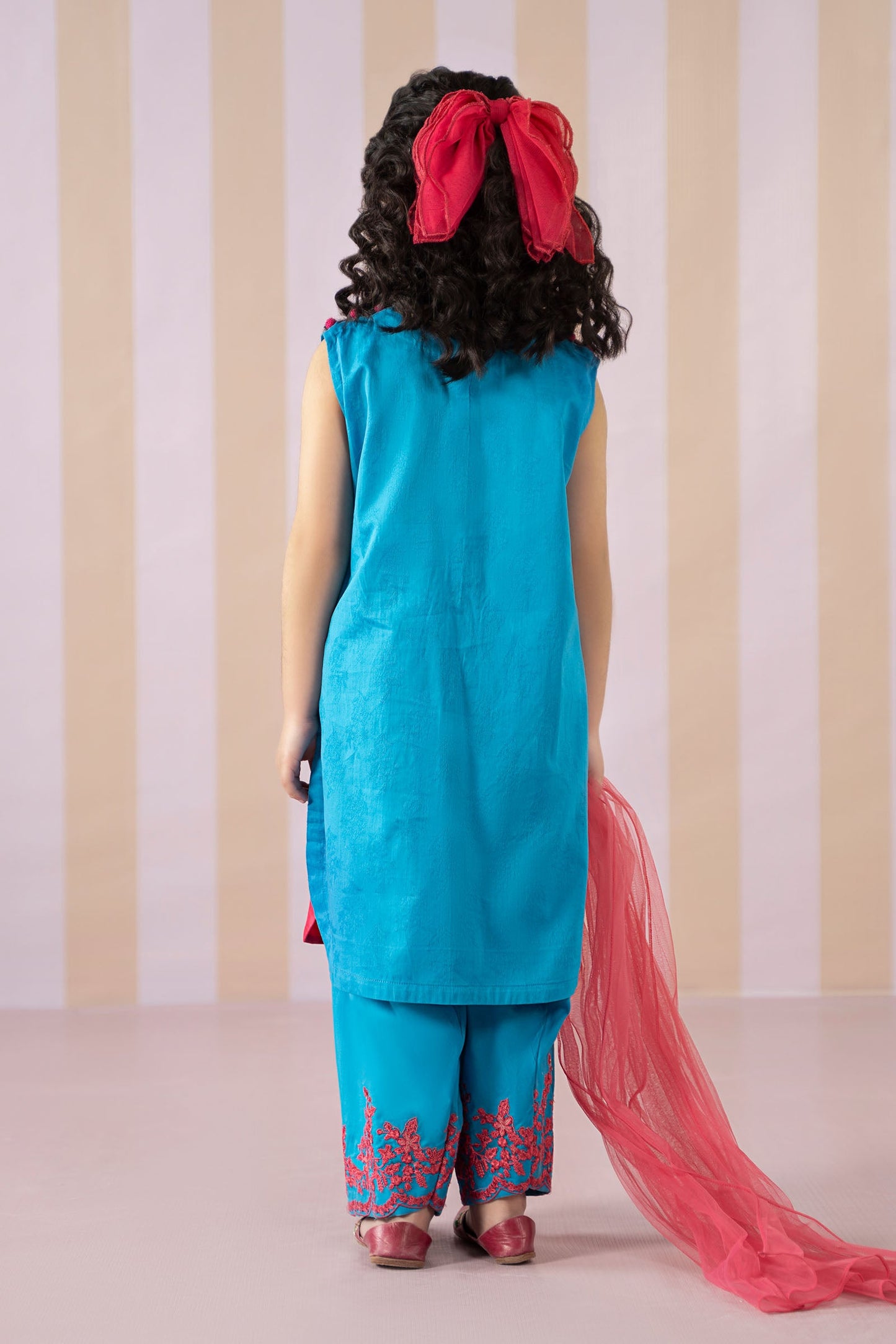 3 Piece Dyed Dobby Jacquard Suit - Kids Clothes - available at Maria Faisal in UK and USA