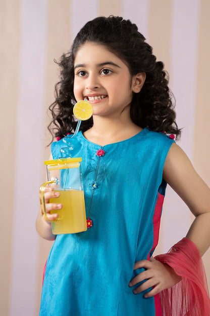 3 Piece Dyed Dobby Jacquard Suit - Kids Clothes - available at Maria Faisal in UK and USA