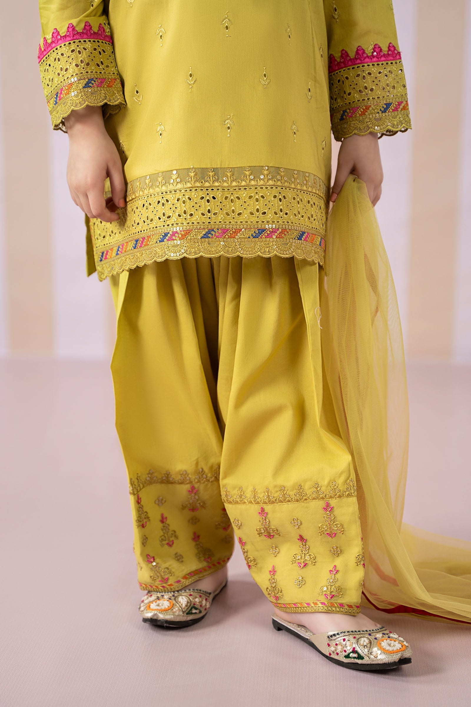3 Piece Embroidered Lawn Suit - Kids Clothes - available at Maria Faisal in UK and USA