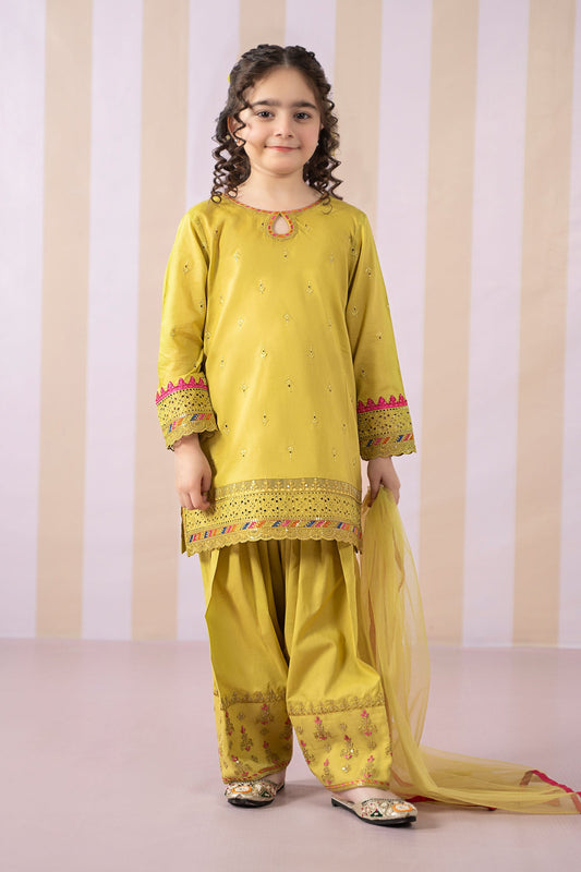 3 Piece Embroidered Lawn Suit - Kids Clothes - available at Maria Faisal in UK and USA