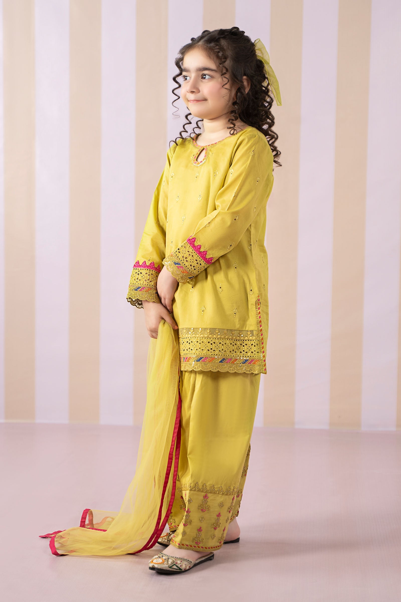 3 Piece Embroidered Lawn Suit - Kids Clothes - available at Maria Faisal in UK and USA