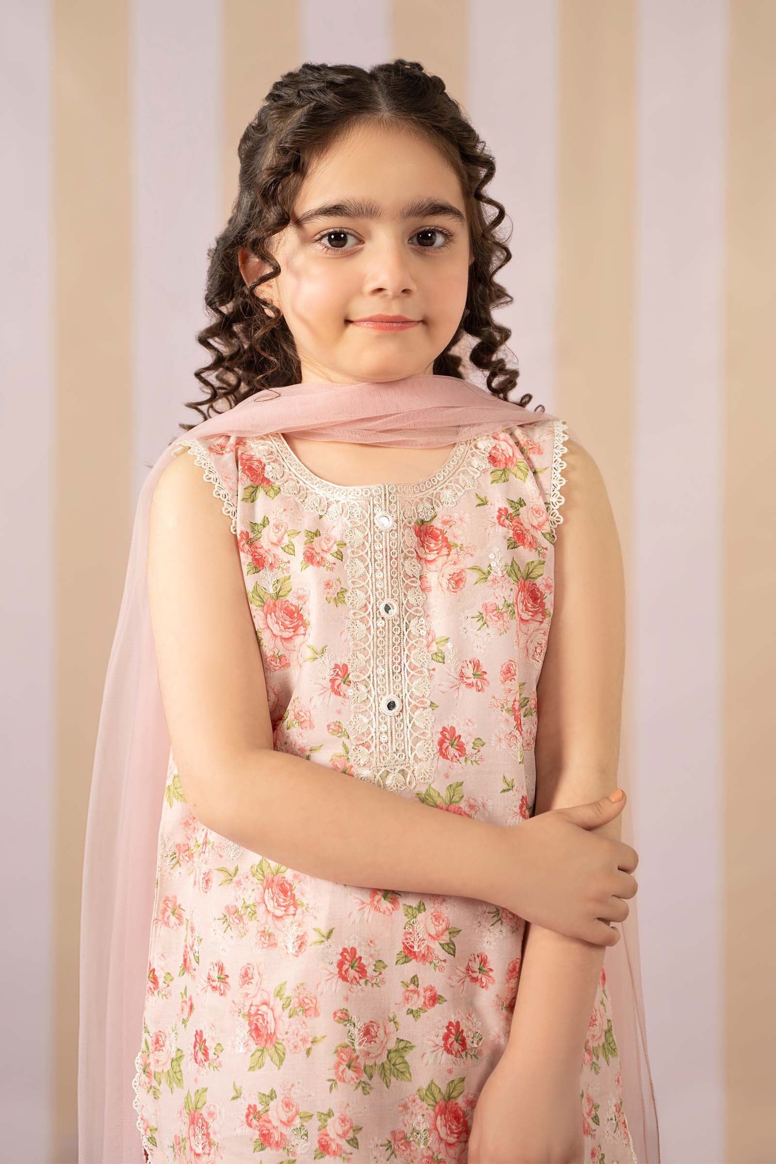 3 Piece Printed Lawn Suit - Kids Clothes - available at Maria Faisal in UK and USA