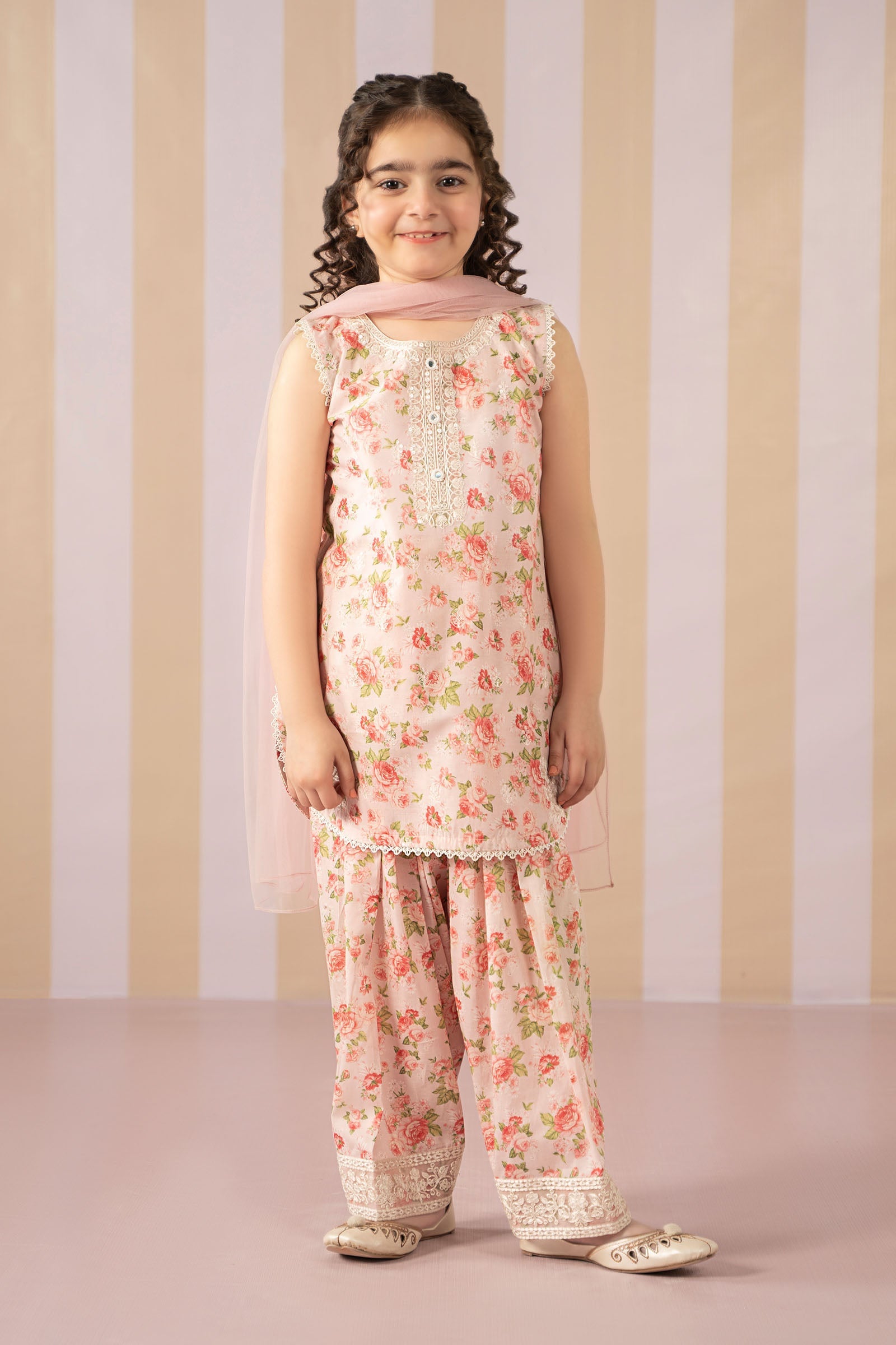 3 Piece Printed Lawn Suit - Kids Clothes - available at Maria Faisal in UK and USA