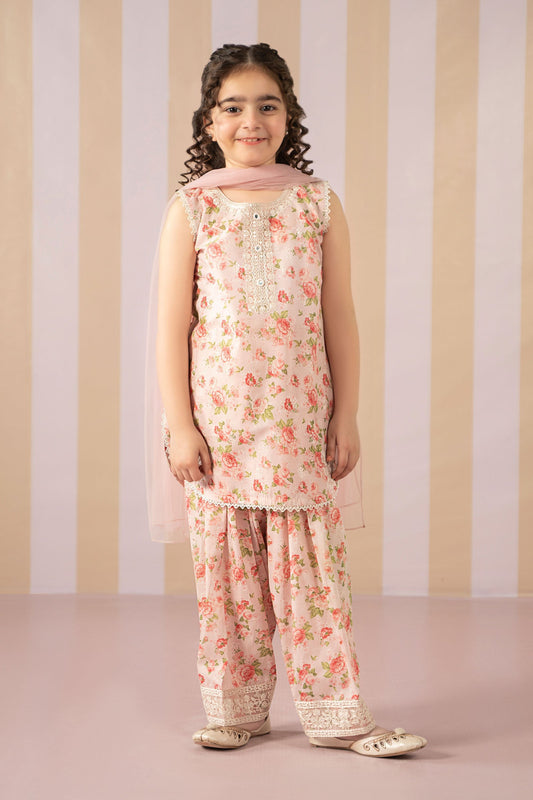 3 Piece Printed Lawn Suit - Kids Clothes - available at Maria Faisal in UK and USA