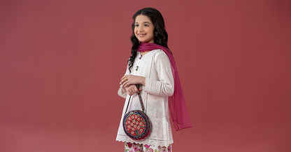 3 Piece Embroidered Lawn Suit - Kids Clothes - available at Maria Faisal in UK and USA