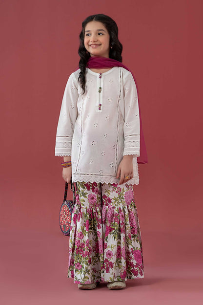 3 Piece Embroidered Lawn Suit - Kids Clothes - available at Maria Faisal in UK and USA