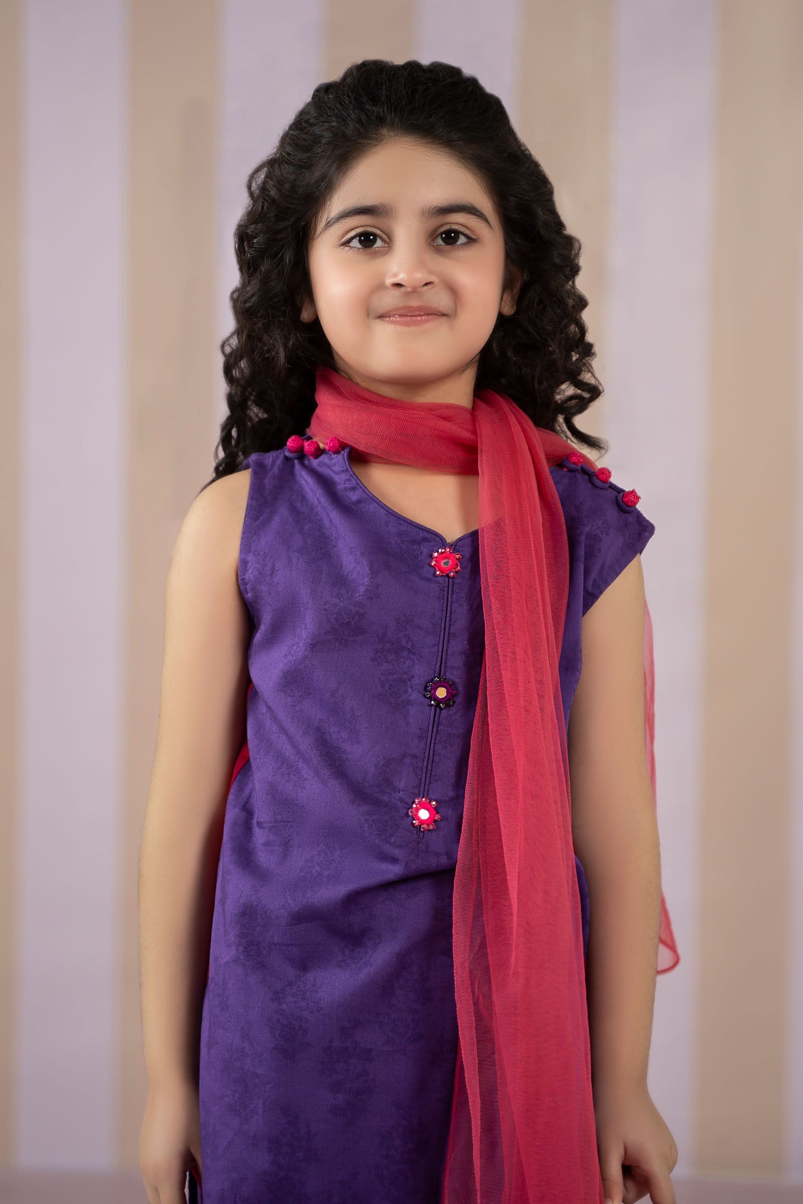 3 Piece Dyed Dobby Jacquard Suit - Kids Clothes - available at Maria Faisal in UK and USA