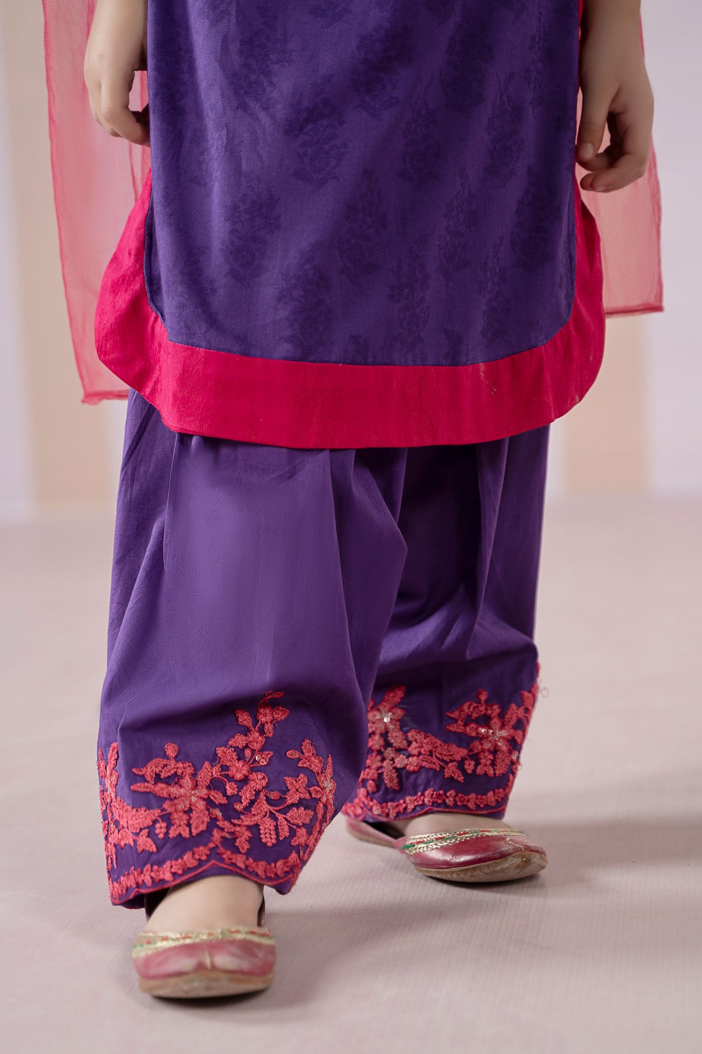 3 Piece Dyed Dobby Jacquard Suit - Kids Clothes - available at Maria Faisal in UK and USA