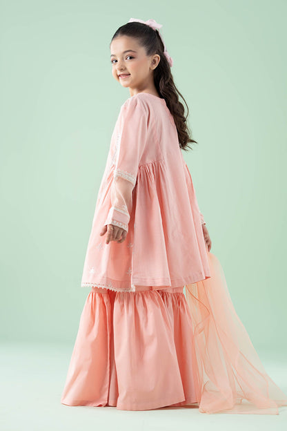 3 Piece Embroidered Dobby Suit - Kids Clothes - available at Maria Faisal in UK and USA