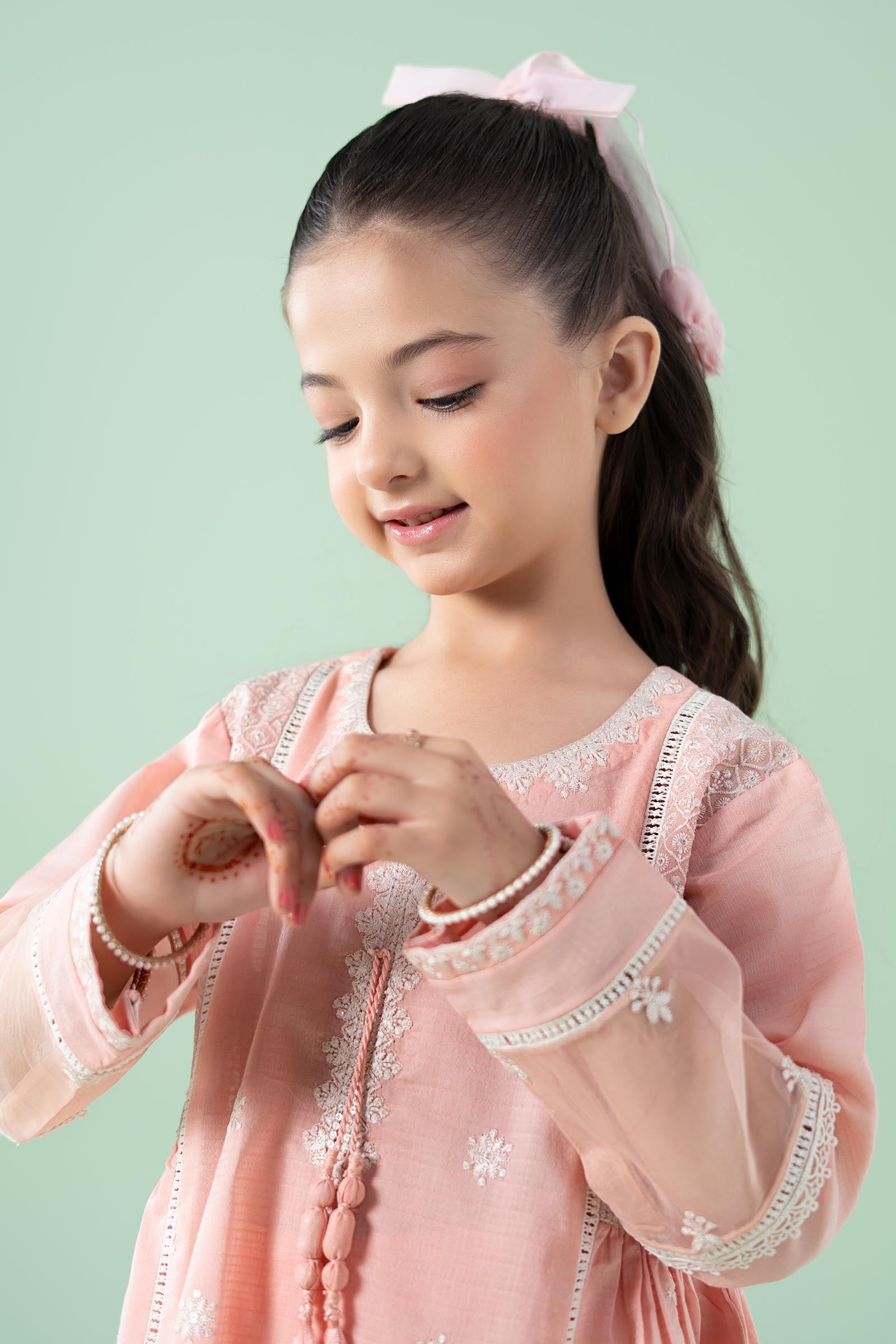 3 Piece Embroidered Dobby Suit - Kids Clothes - available at Maria Faisal in UK and USA