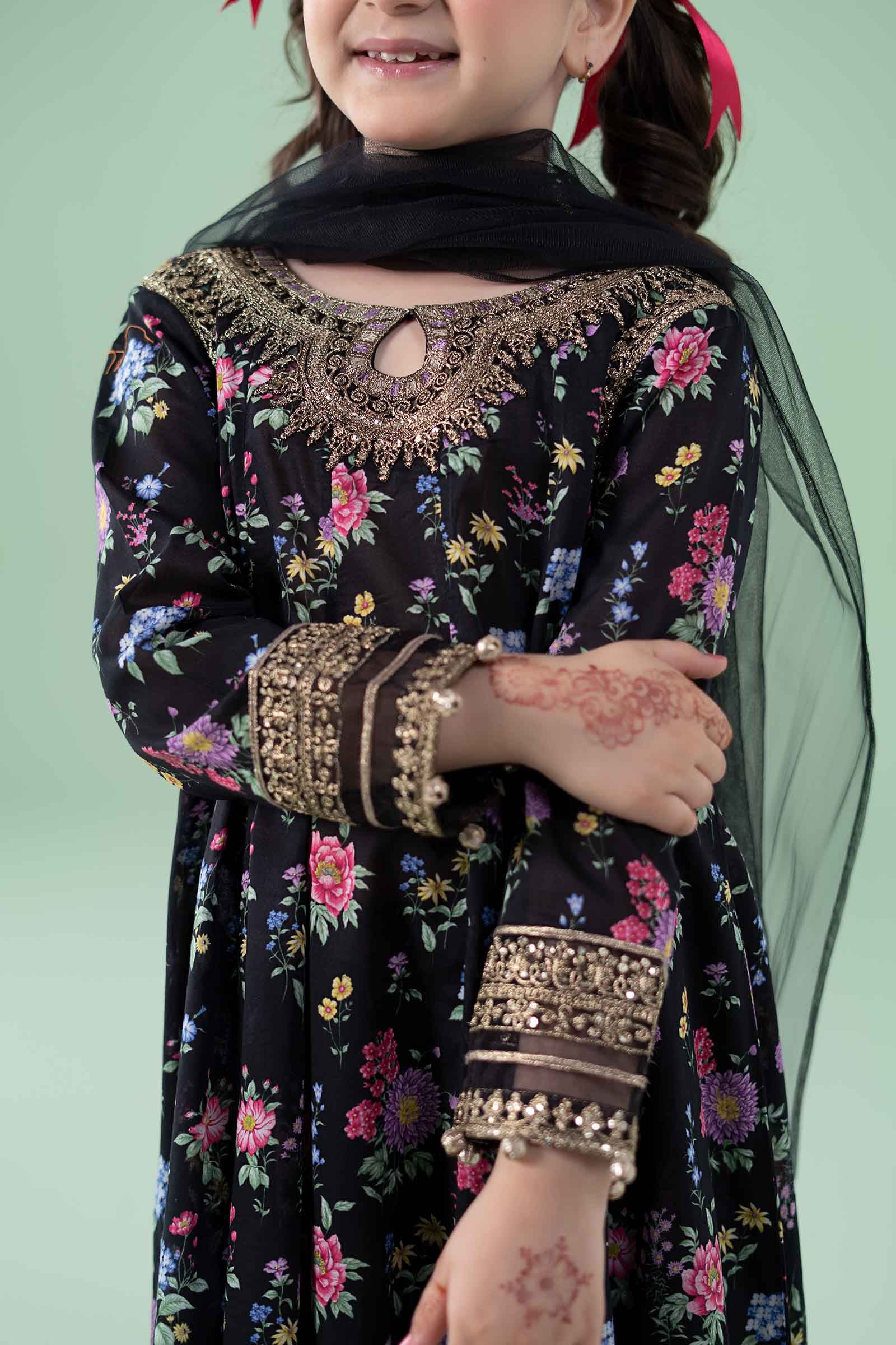 3 Piece Embroidered Lawn Suit - Kids Clothes - available at Maria Faisal in UK and USA