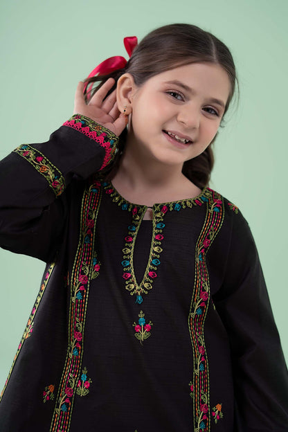 3 Piece Embroidered Dobby Suit - Kids Clothes - available at Maria Faisal in UK and USA