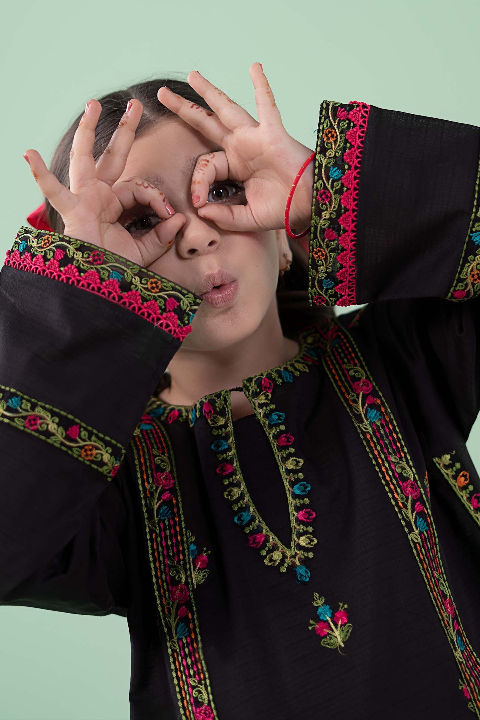 3 Piece Embroidered Dobby Suit - Kids Clothes - available at Maria Faisal in UK and USA