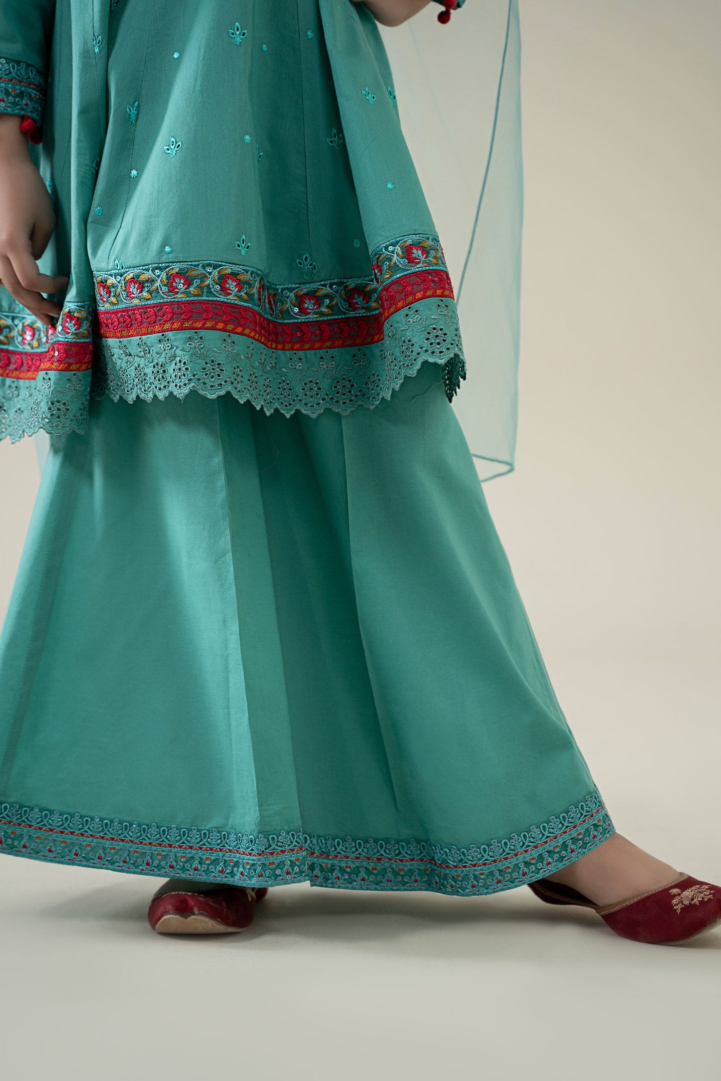 3 Piece Embroidered Lawn Suit - Kids Clothes - available at Maria Faisal in UK and USA