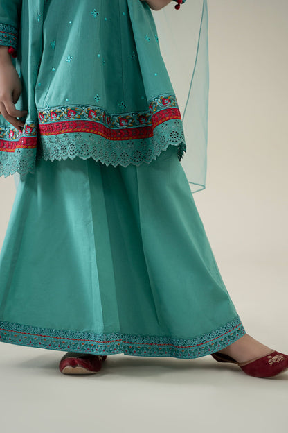 3 Piece Embroidered Lawn Suit - Kids Clothes - available at Maria Faisal in UK and USA