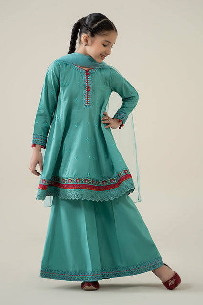 3 Piece Embroidered Lawn Suit - Kids Clothes - available at Maria Faisal in UK and USA